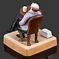Статуэтка-спичечница Чичиков из серии Мертвые души, бисквит, фарфор Гарднера, 1870-1880 - View 2