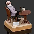 Статуэтка-спичечница Чичиков из серии Мертвые души, бисквит, фарфор Гарднера, 1870-1880 - View 3