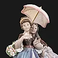 Фарфоровая статуэтка Две сестры, Lladro, Испания, 1989-1990 - View 2