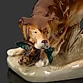 Фарфоровая статуэтка «Собака с дичью» Royal Dux, Чехия, 1960-1993 - View 2