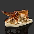 Фарфоровая статуэтка «Собака с дичью» Royal Dux, Чехия, 1960-1993 - View 3