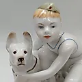 Статуэтка из фарфора "Юный пограничник с собакой", ЛФЗ, СССР, 1960-е - View 2