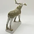 Статуэтка Лось, фарфор, аэрография, позолота, Полонское ЗХК, СССР - View 3