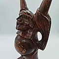 Деревянная статуэтка Будды (Хотэй) с резьбой, Азия, 1980-2000 - View 4