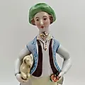 Фарфоровая статуэтка 'Юноша с овечкой' C.H. Hispania, Испания, 1970-1990 - View 3