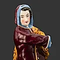 Скульптурная композиция "Моряк, бросающий невод" из фарфора, Западная Европа, конец XIX века - View 2