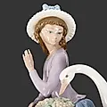 Фарфоровая статуэтка «Девушка с гусем» Lladro, Испания, 1979-1990 гг. - View 6