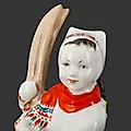 Фарфоровая статуэтка «Лыжница» ЛФЗ, СССР, 1970-1990 гг. - View 3