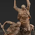 Бронзовая скульптура «Обуховцы» на постаменте, СССР, 1960-1980 - View 6