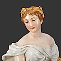 Фарфоровая статуэтка «Аллегория плодородия» с серпом и снопом, Triebner, Ens & Eckert, Германия, XIX век - View 2