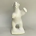 Мраморная статуэтка "Белый Медведь" Mark Nakoolak 1989г