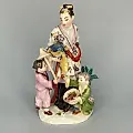 Фигурка Японка с детьми и попугаем 1970 г Германия