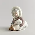 Статуэтка "Играющий эскимос"