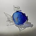 Стеклянная статуэтка "Рыбка" в гутной технике, Россия, 2000-е