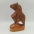 Резная деревянная статуэтка "Медведь", СССР, 1970-1990 гг.