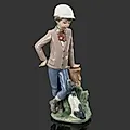 Фарфоровая статуэтка "Мальчик с собакой" скульптора Хосе Роига, NAO Porcelain, Испания, 1983 год