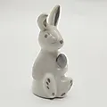 Фарфоровая статуэтка «Белый заяц» с росписью, Азия, современность