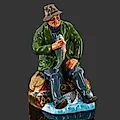 Статуэтка «Хороший улов» Royal Doulton, фарфор, рыбак, Великобритания, 1965-1986