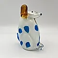Стеклянная статуэтка собаки, гутная техника, Европа, конец XX века