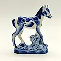 Фарфоровая статуэтка «Жеребенок» Гжель, роспись, Россия