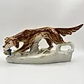Фаянсовая статуэтка "Собака с дичью" от Royal Dux, Чехия, 1990-1993 гг.