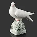 Фаянсовая статуэтка «Голубь» авторства Веры Филянской, Конаковский завод, СССР, 1960-е