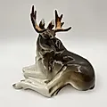 Фарфоровая статуэтка "Лось" скульптора Веселова, ЛФЗ, 1991-2005 гг.