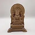 Статуэтка богини Лакшми из дерева ручной резьбы, Индия, 1990-2000