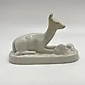 Фарфоровая статуэтка «Отдыхающая косуля» ДФЗ Вербилки, СССР, 1954-1965
