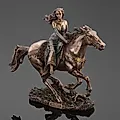 Статуэтка Рианнон богиня лошадей из полистоуна Veronese, Тайвань