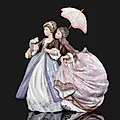 Фарфоровая статуэтка Две сестры, Lladro, Испания, 1989-1990