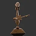 Бронзовая статуэтка гитариста, Европа, 1970-1990 гг.