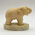 Статуэтка слона из камня, резьба, СССР 1980-1990 гг.