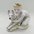 Статуэтка из фарфора "Юный пограничник с собакой", ЛФЗ, СССР, 1960-е
