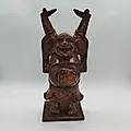 Деревянная статуэтка Будды (Хотэй) с резьбой, Азия, 1980-2000