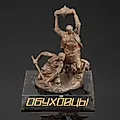 Бронзовая скульптура «Обуховцы» на постаменте, СССР, 1960-1980