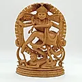 Статуэтка Шива из резного кипариса, Индия, 1990-2010