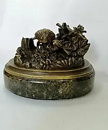 Карандашница. Цапля и лягушка