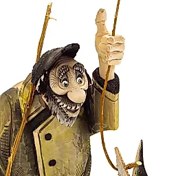 Резьба по дереву. Скульптура «Рыбак»