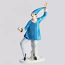 Статуэтка Пьеро в голубой одежде