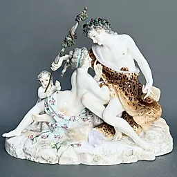 Скульптурная группа "Дионис и Ариадна" Франция Эдме Самсон 1900 гг