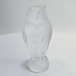 Стеклянная Статуэтка Ар Деко Сова Стеклянная Скульптура 1930-е Х.Хоффманн