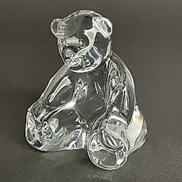 Коллекционная хрустальная статуэтка Медвежонок Тедди ручной работы