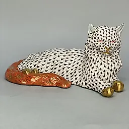 Фигурка Кошка лежащая Herend 1960-1970 гг Венгрия