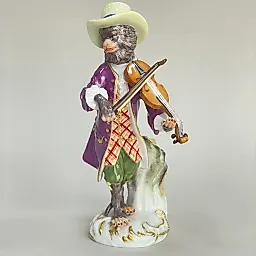 Лучшее предложение! Статуэтка "Обезьяна скрипач" №6 в серии обезьяний оркестр 1996 г Германия