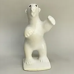 Мраморная статуэтка "Белый Медведь" Mark Nakoolak 1989г