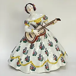 Статуэтка Лютнистка Кэйт Хян модель Эриха Хезеля Германия 1908-1910 г