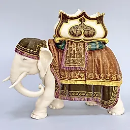 Статуэтка-вазочка индийский слон с хаудой для махараджи Англия конец 19 в.