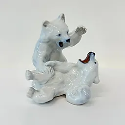 Фарфоровая статуэтка "Играющие медведи" Royal Copenhagen, Дания, 1935-1949 гг.