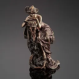 Статуэтка 'Дама' в стиле Альфонса Мухи из полистоуна, Veronese, Тайвань